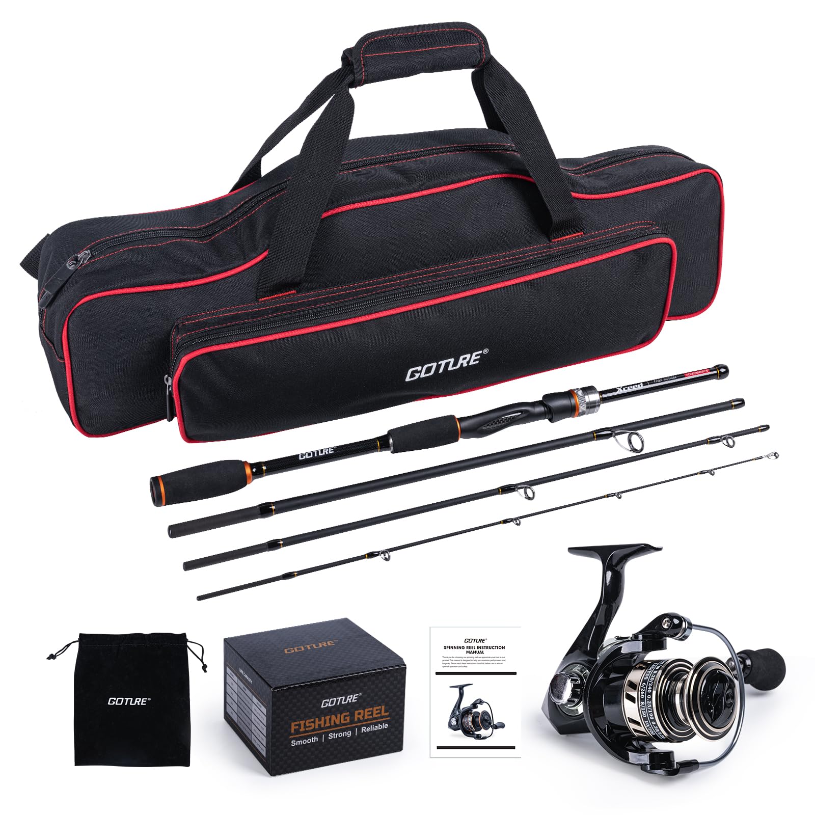 Fishing Rod Spinning - Goture Draagbare Spinning Hengel en Molen