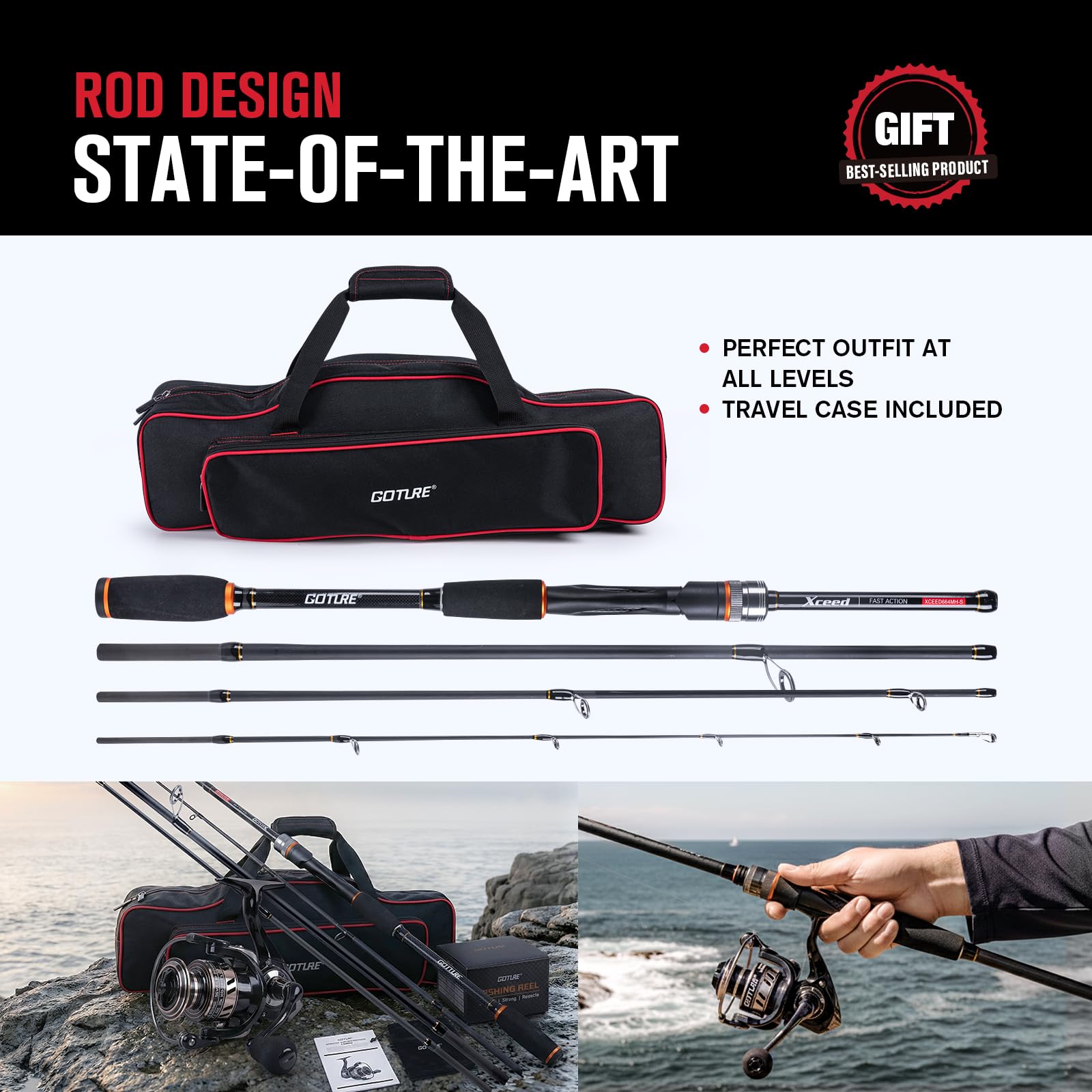 Goture Draagbare Spinning Heng - Fishing Rod Spinning recensie en prijs