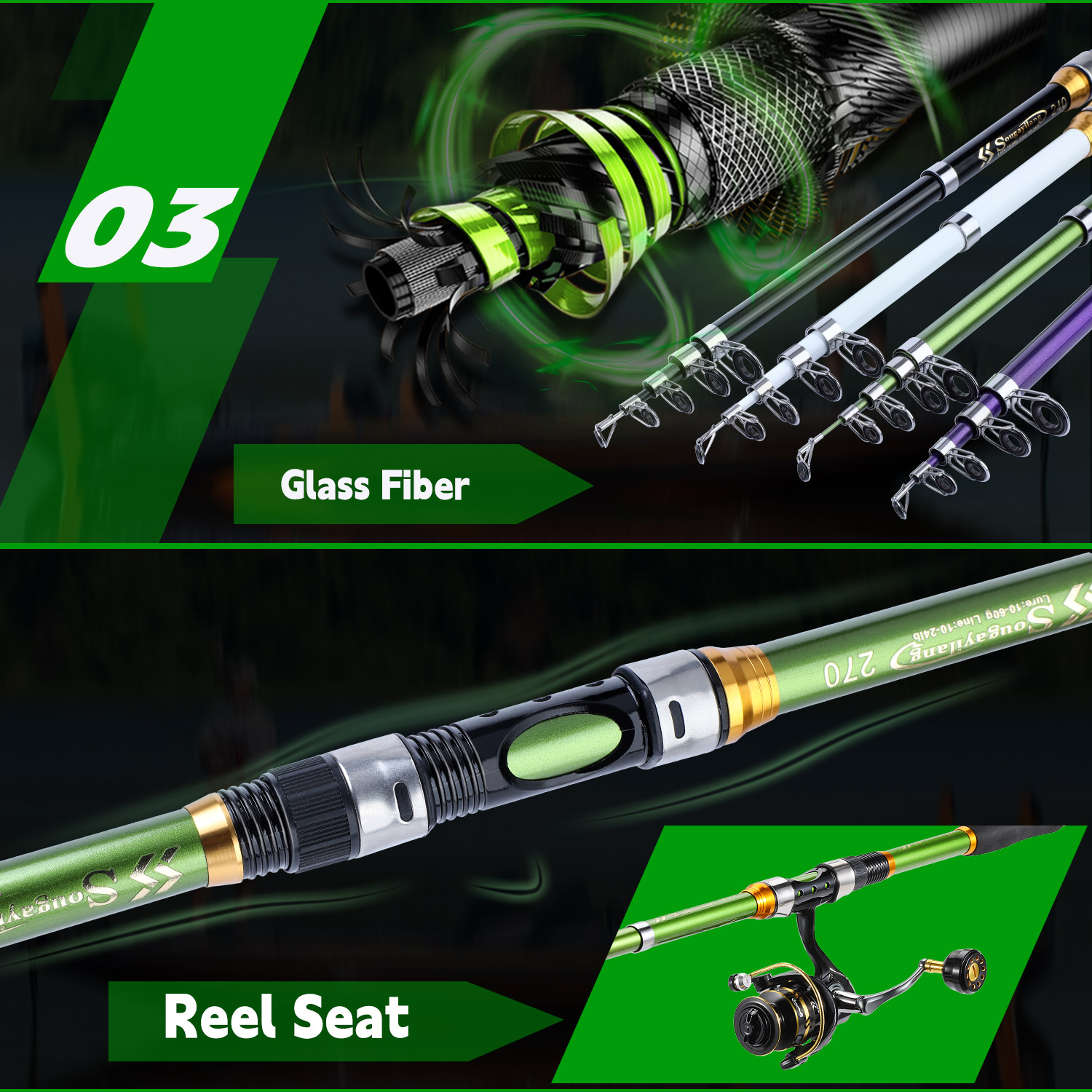 Sougayialng draaiende hengel e - Fishing Rod Spinning recensie en prijs