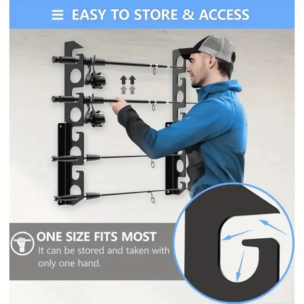 Hengelwandhouder, plafond- of  - Fishing Rod Rack recensie en prijs