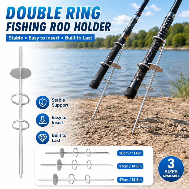 Dubbele Ring Hengelhouder Gron - Fishing Rod Surf recensie en prijs