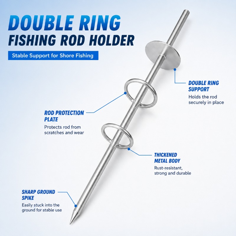 Dubbele Ring Hengelhouder Gron - Fishing Rod Surf recensie en prijs