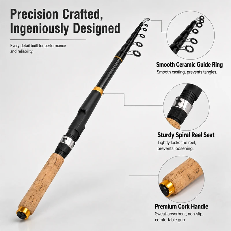DEUKIO Spinning Hengelset Voll - Fishing Rod Spinning recensie en prijs