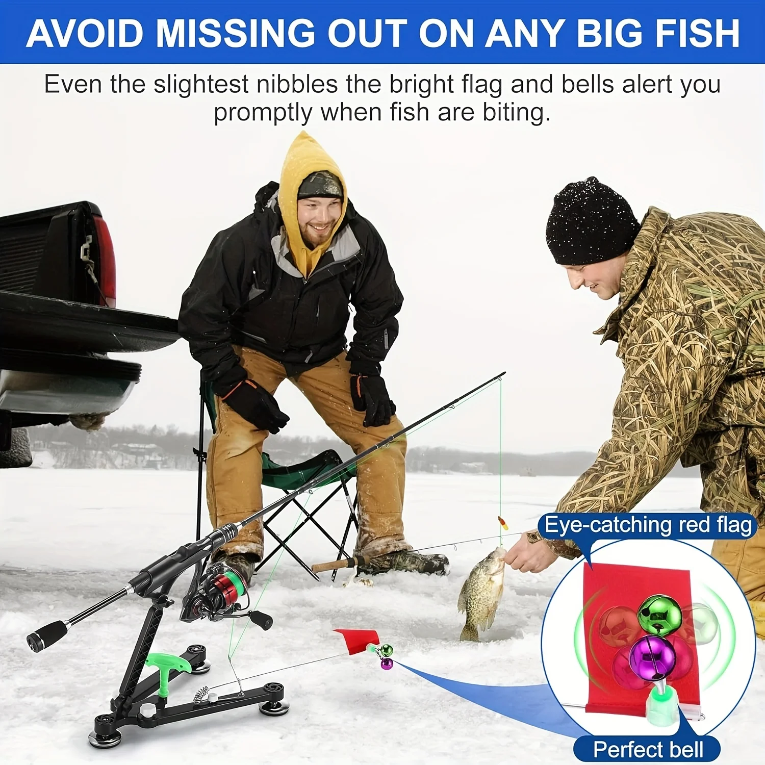 1 set ijsvishengelhouder – vis - Fishing Rod Ice recensie en prijs