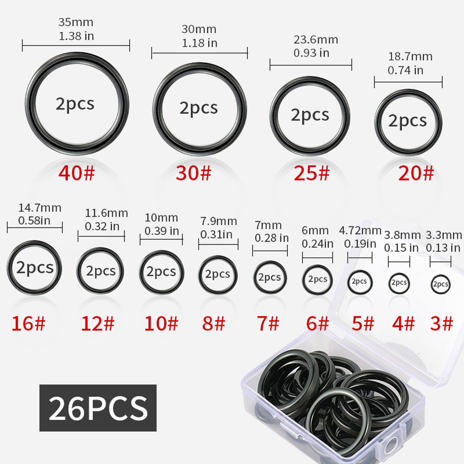 26 STKS Hengelgeleideringsset  - Fishing Rod Guide Replacement recensie en prijs